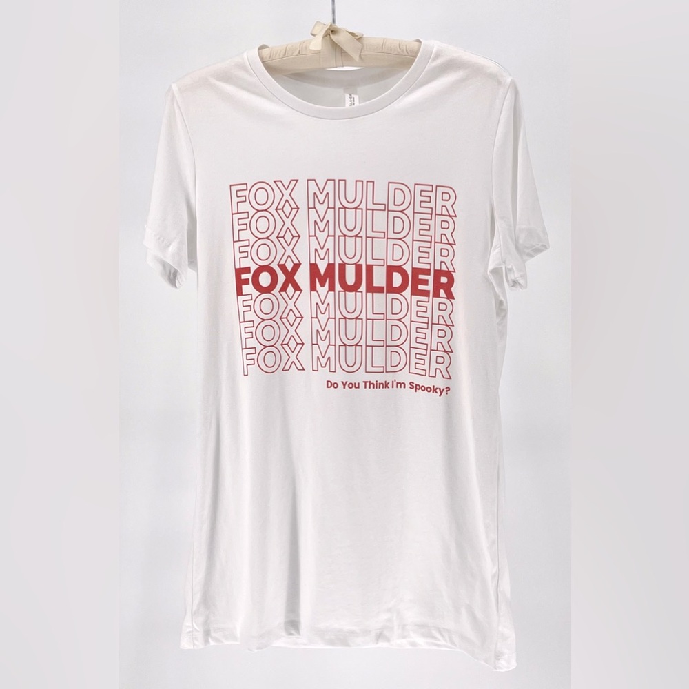 NWOT Fox Mulder “Thank You” Print Fitted T-Shirt, Women’s 2XL